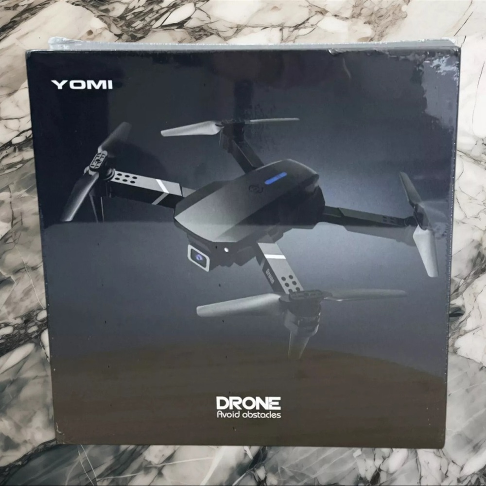 Black Drone with Silver Accents